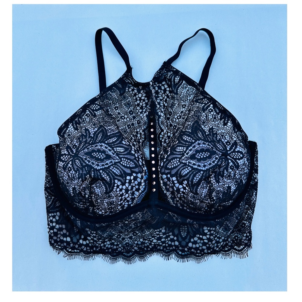 High-Neck Lace Corset Top.